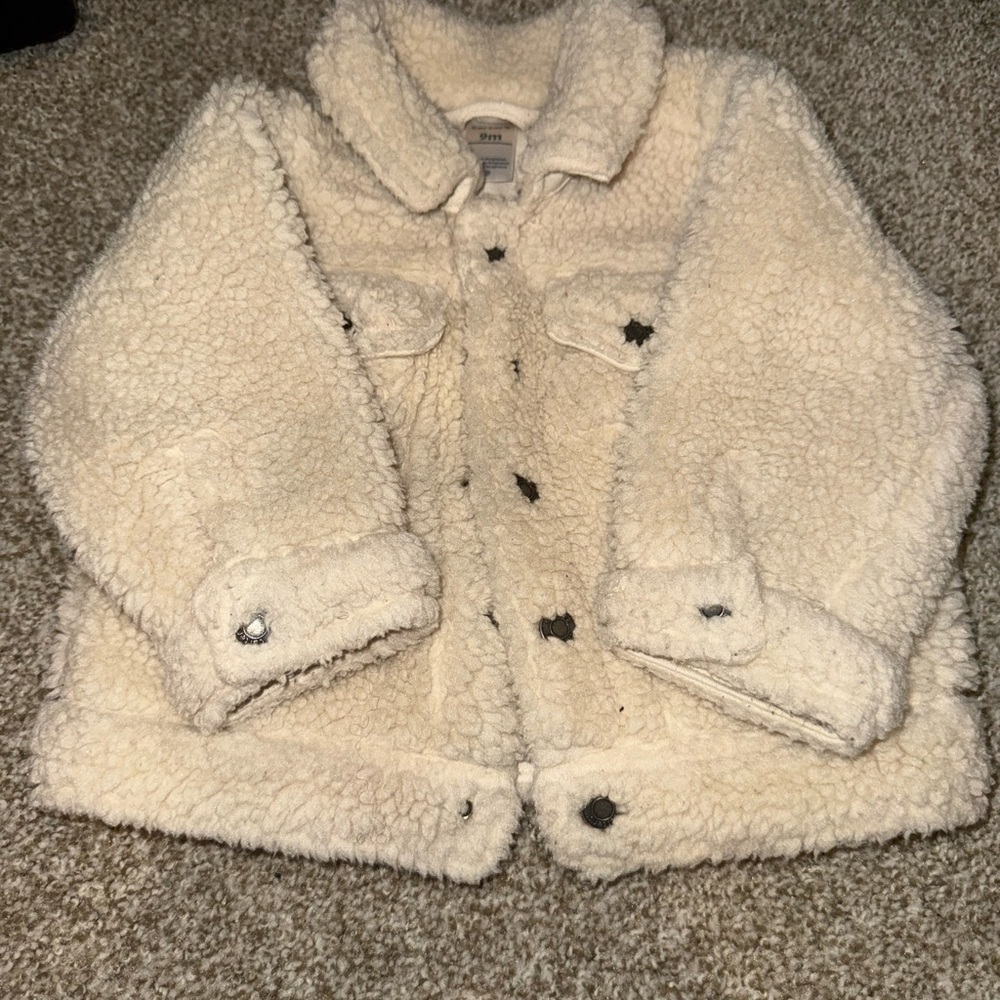 Cozy Cream Kids Sherpa Jacket